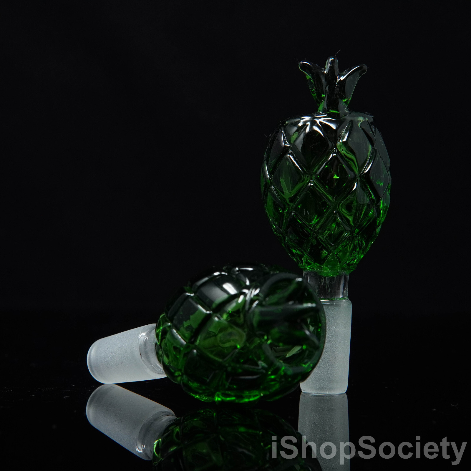 3&Prime; Pineapple Slide Bowl 14mm Water Pipe Hookah Head Piece Thick Bowl GREEN