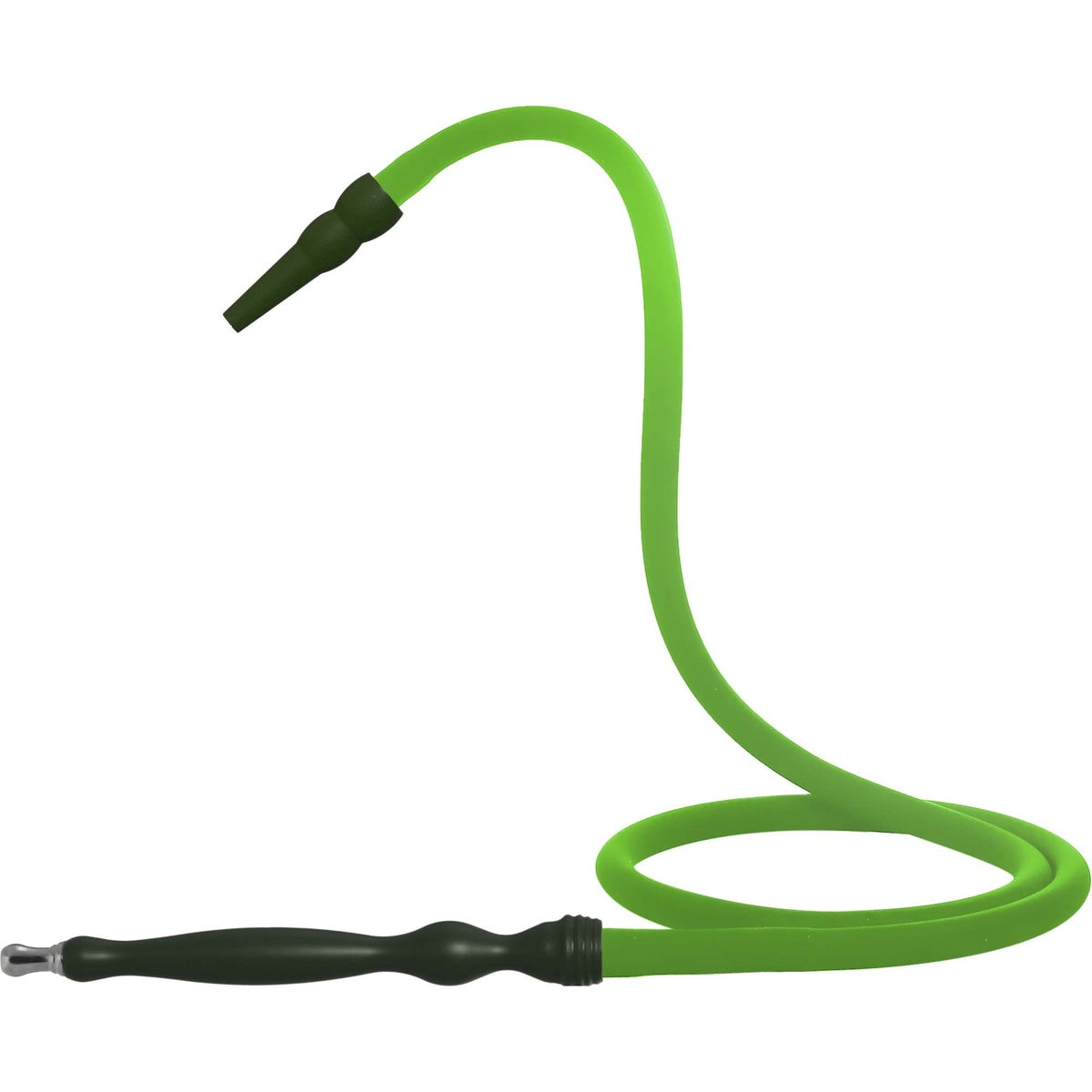 MYA 632S Hookah Silicone Hose Long Handle 72&Prime; Washable Shisha Pipe – Green New