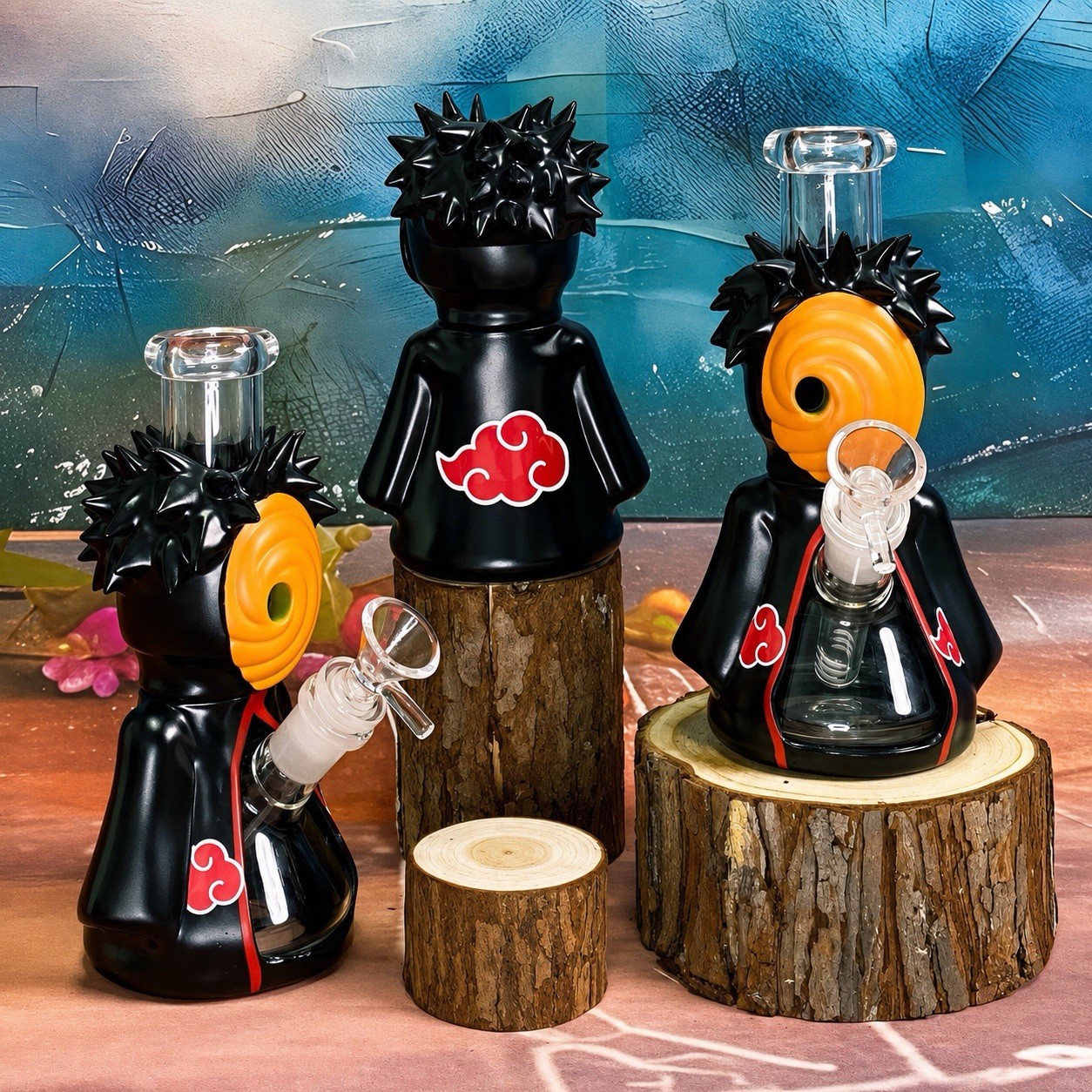 8&Prime; Anime Sillicone Glass Bong Naruto Exotic Character Water Pipe