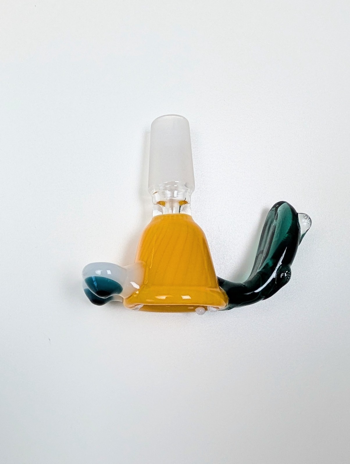 14mm Yellow Cosmic Goop Premium Quality Glass Bowl Slide Bong Water Pipe Hookah