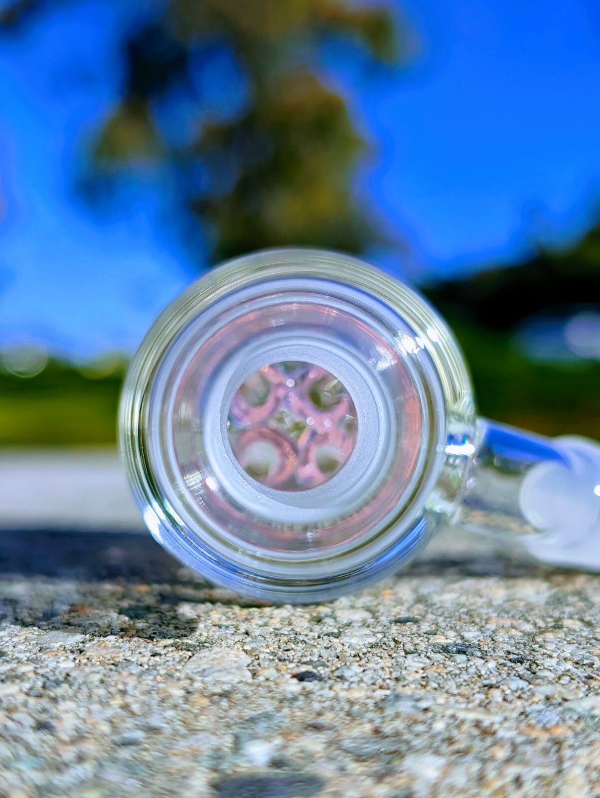 Premium Thick 14mm 90° Pink Quad Tree Perc Ash Catcher Tobacco Water Pipe Bong