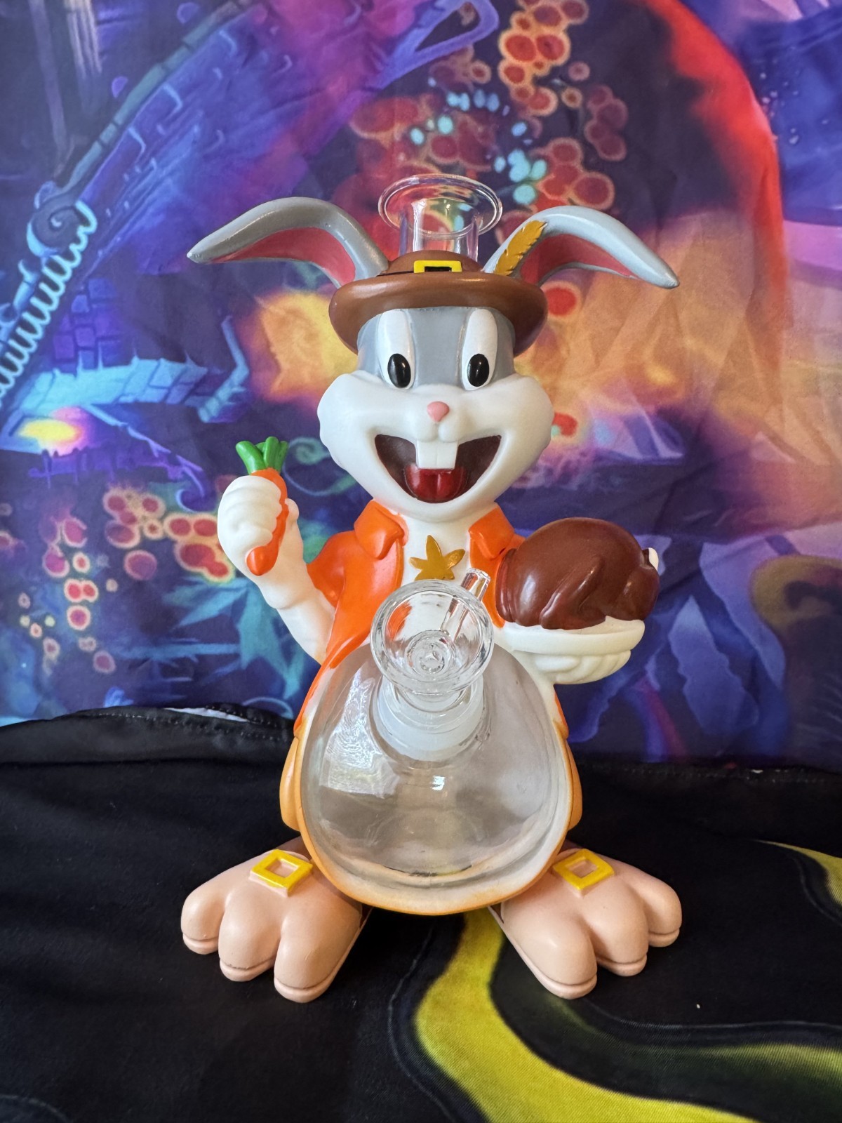 Bong Rabbit Carrot Bunny Shape Resin Water Pipe Smoking Bong +Bowl USA