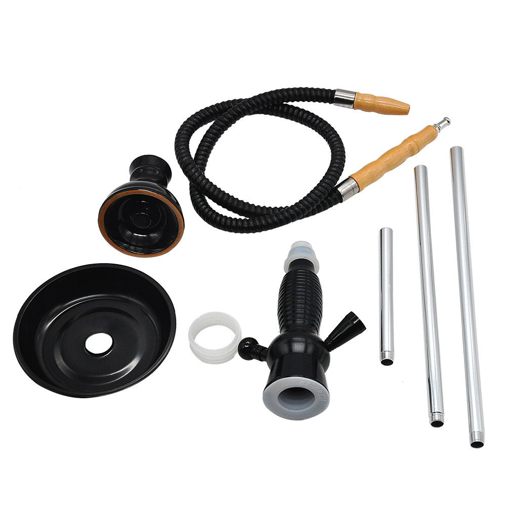 Shisha Narghile Champagne/Wine Bottle Top Hookah Stem Aluminum Smoking Pipe Suit