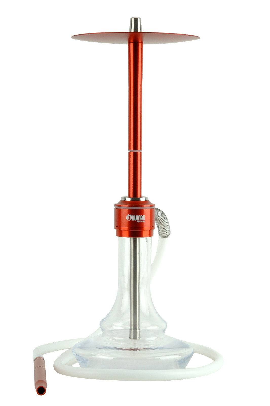 ODUMAN NOVA HOOKAH – CLEAR GLASS – RED BODY, Shisha Hookah Nargile EXPRESS