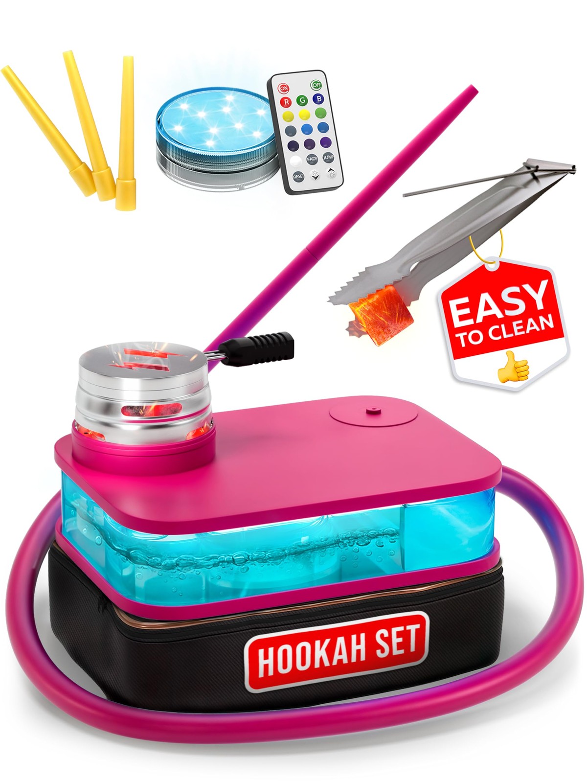 M. ROSENFELD Purple Hookah Set With Set,