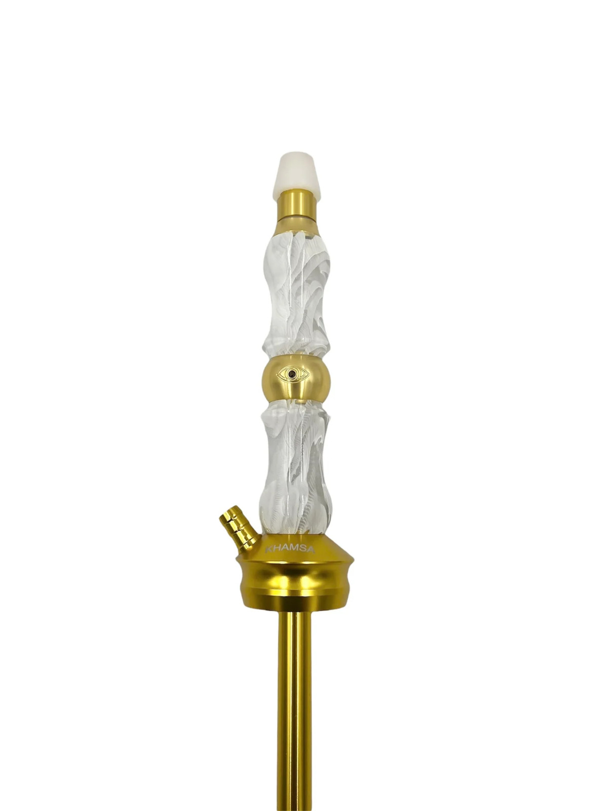 MOB Khamsa Medium Hookah – 20&Prime; | KHAMSA-M-WTG | White-Gold & Purple-Gold