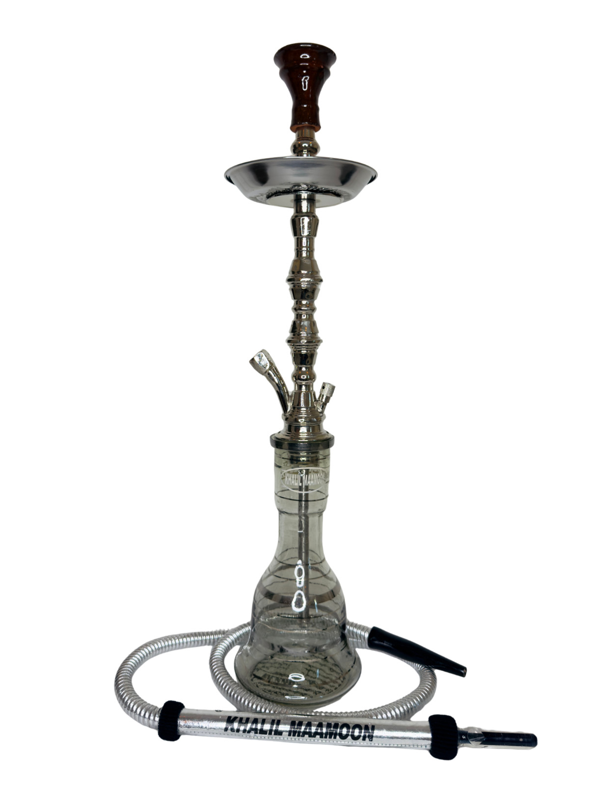 Khalil Maamoon Egyptian Hookah shisha set handcrafted Shamadan 2 Level Silver