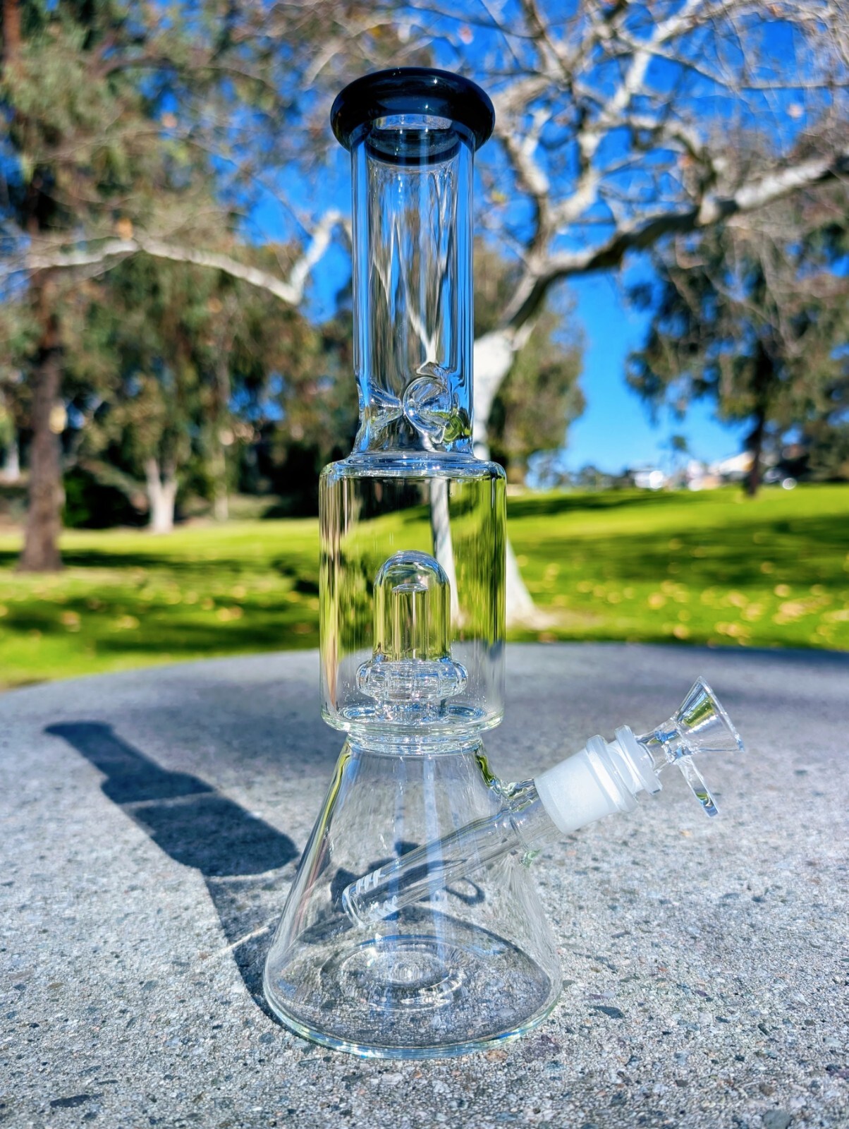 11&Prime; Black Matrix Perc Premium Quality Glass Tobacco Smoking Water Pipe Hookah