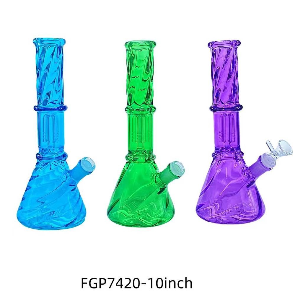 10&Prime; Color Twist Beaker Water Pipe F104
