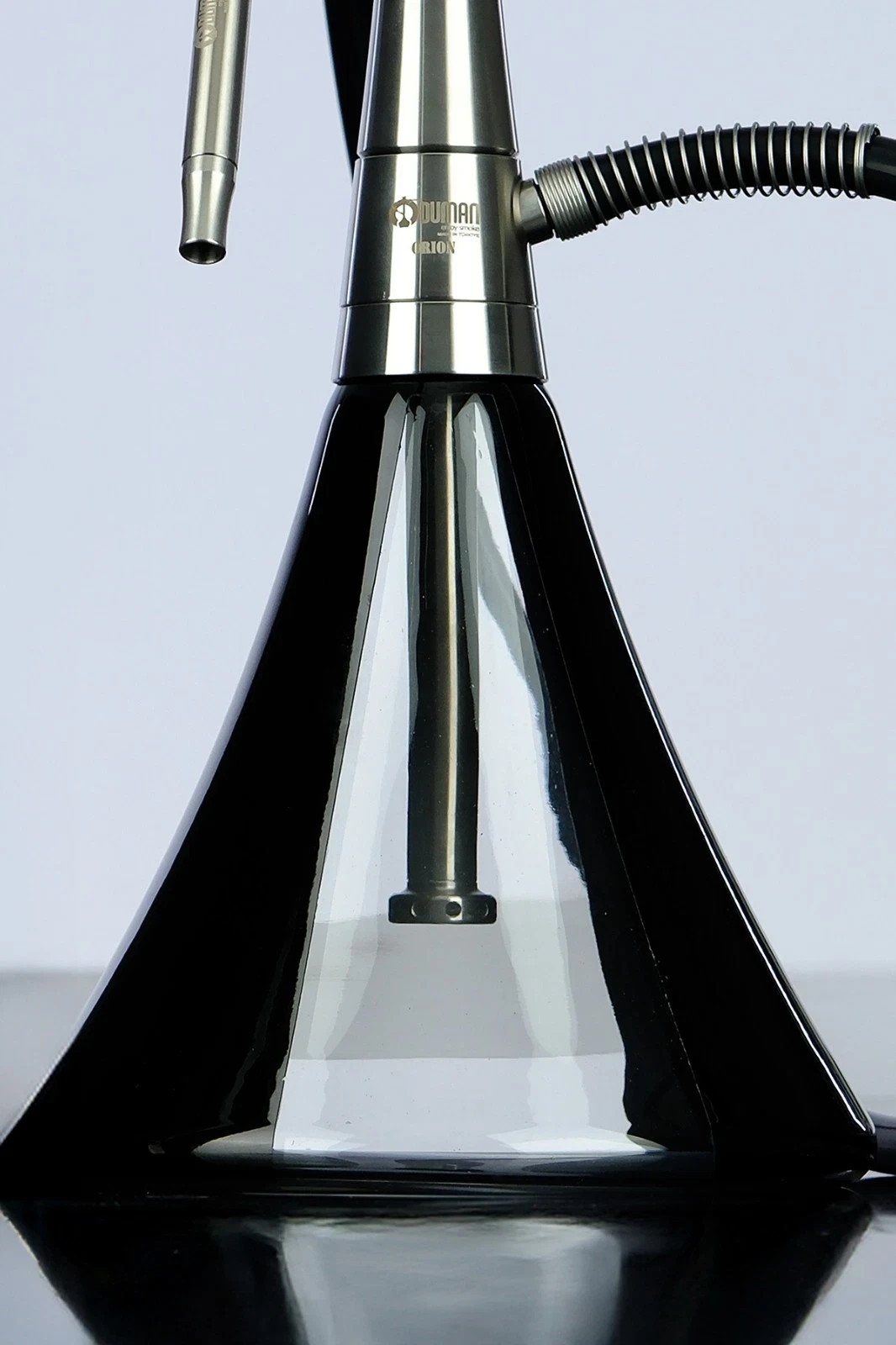 Oduman Hookah Orion Shisha Silver Black Glass Hand Made Pro Bag Set Express Deli