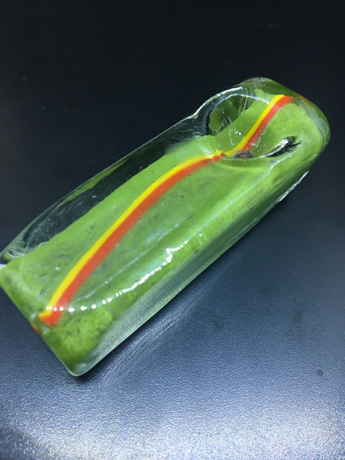 NEW MINI USA 3” POCKET BLOCK PIPE HEAVY CUBE HAND TUBE BLOWN GLASS TOBACCO XC20G
