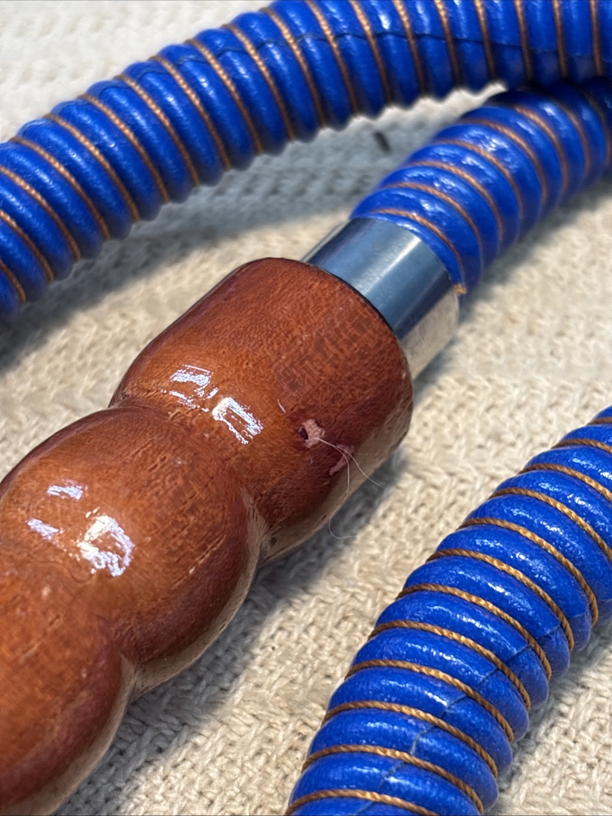 Hookah Hose 68 inch Wood/Metal metal Ends Royal Blue