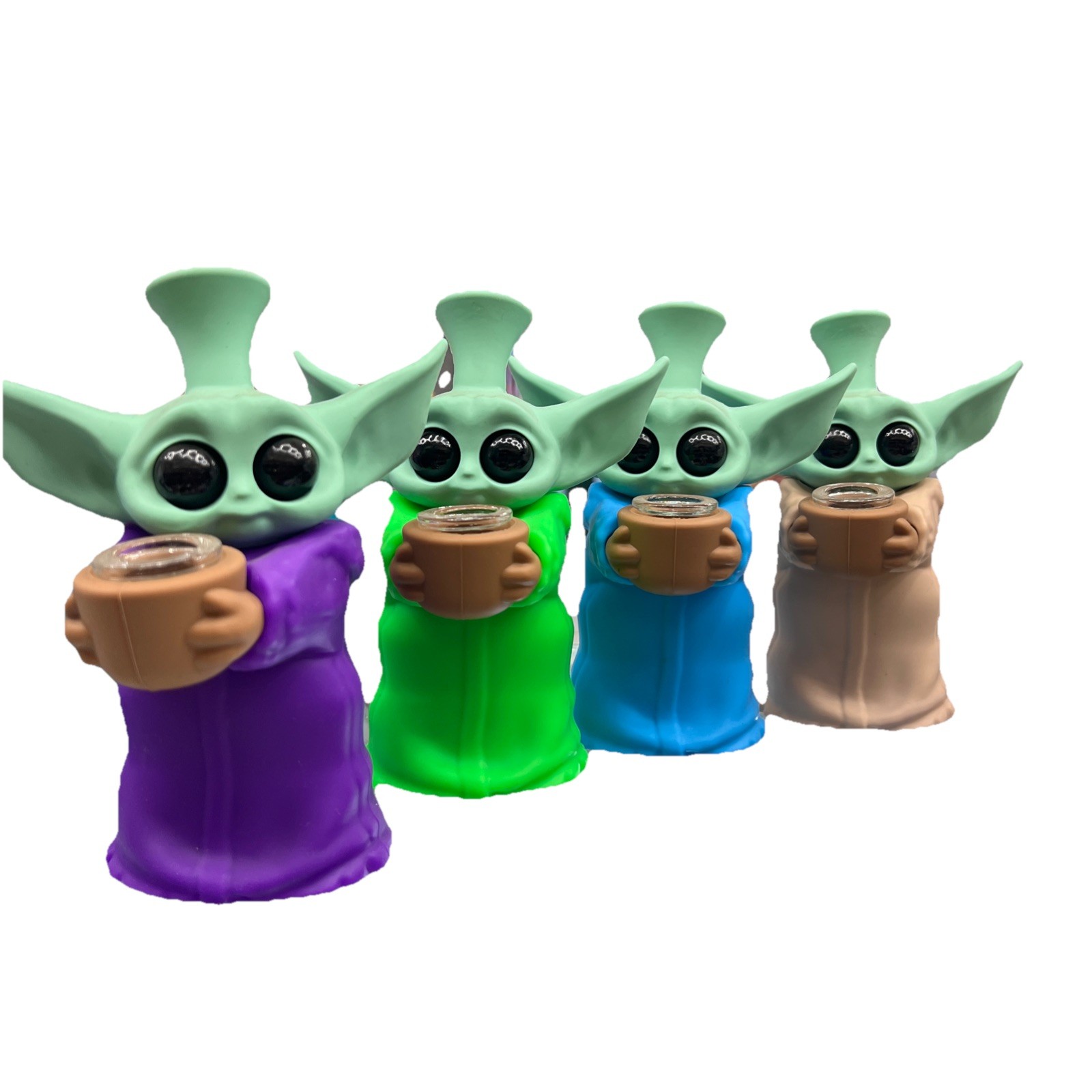 6” Silicone Baby Yoda Star Wars Hand Pipe Bong Tobacco FREE SHIPPING!