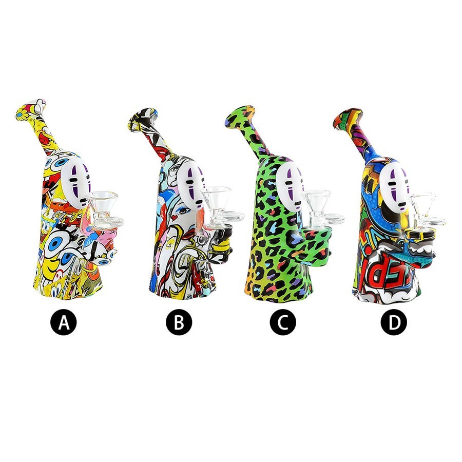 Random Color Silicone Hookah Smoking Bong Shisha Water Pipe Glass Bowl